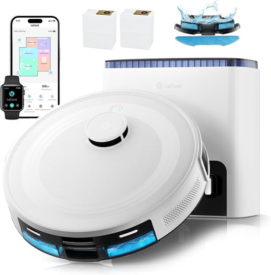 Lefant M2L Plus LiDAR Robot Vacuum and Mop, 190° PSD Obstacle Avoidance, 6000Pa Strong Suction