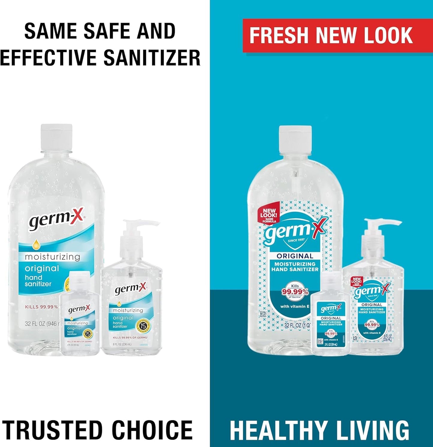 Germ-X Original Hand Sanitizer Gel, Mini Travel Size for On-The-Go, Display Pack, Back to School Supplies , 2 Fl Oz (Pack of 24)