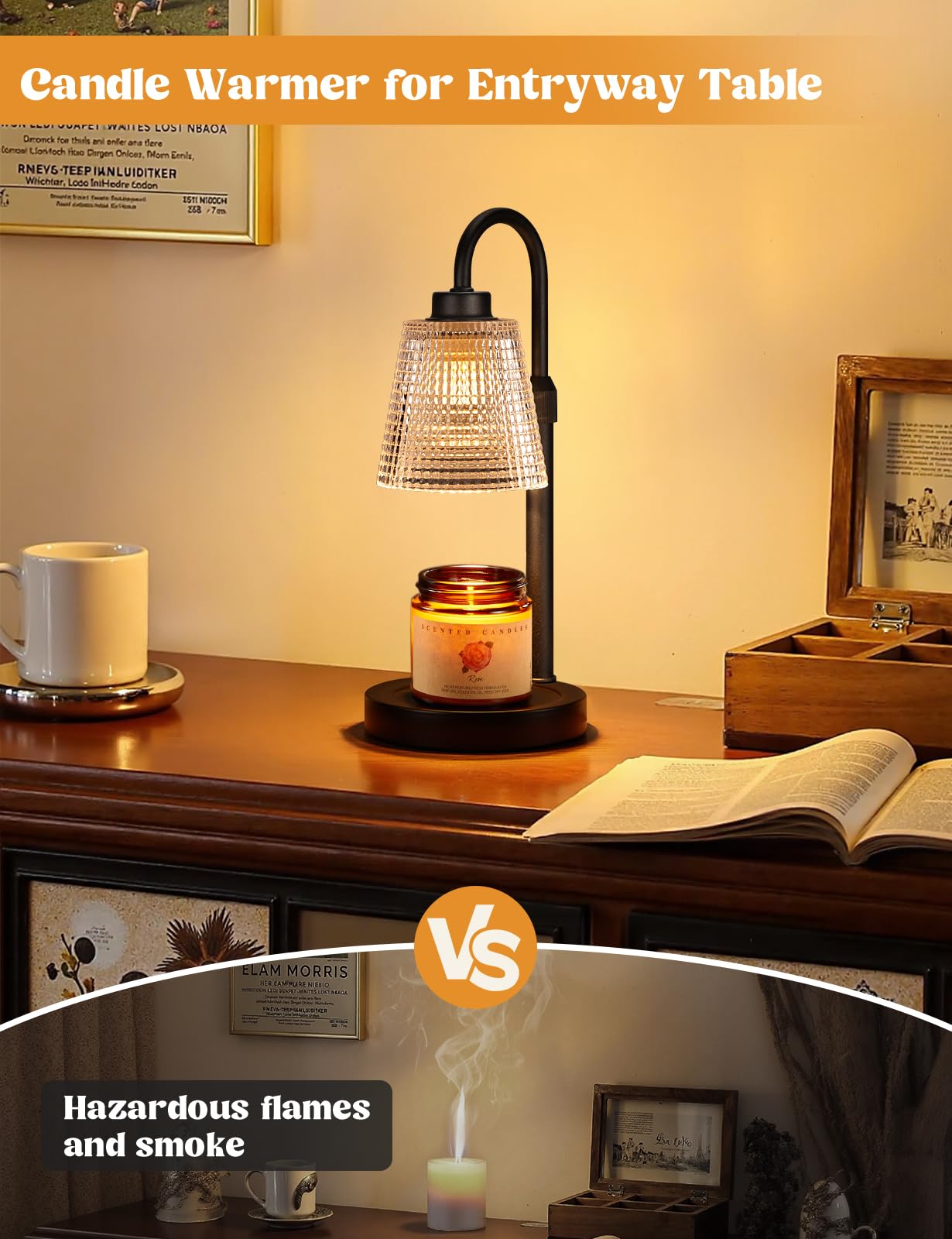 Innqoo Candle Warmer Lamp with Timer Home Decor Birthday Gifts for Women