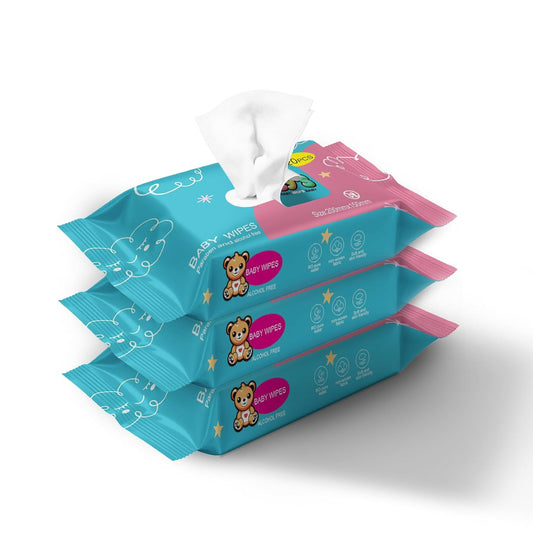 Ioly's Baby Wipes Unscented Wet Wipes 99% Water Based with Aloe Vera Fragrance Free Travel Pack 20 ct Hypoallergenic Water wipes for Sensitive Skin Toallitas Húmedas para Bebés Bulk Available