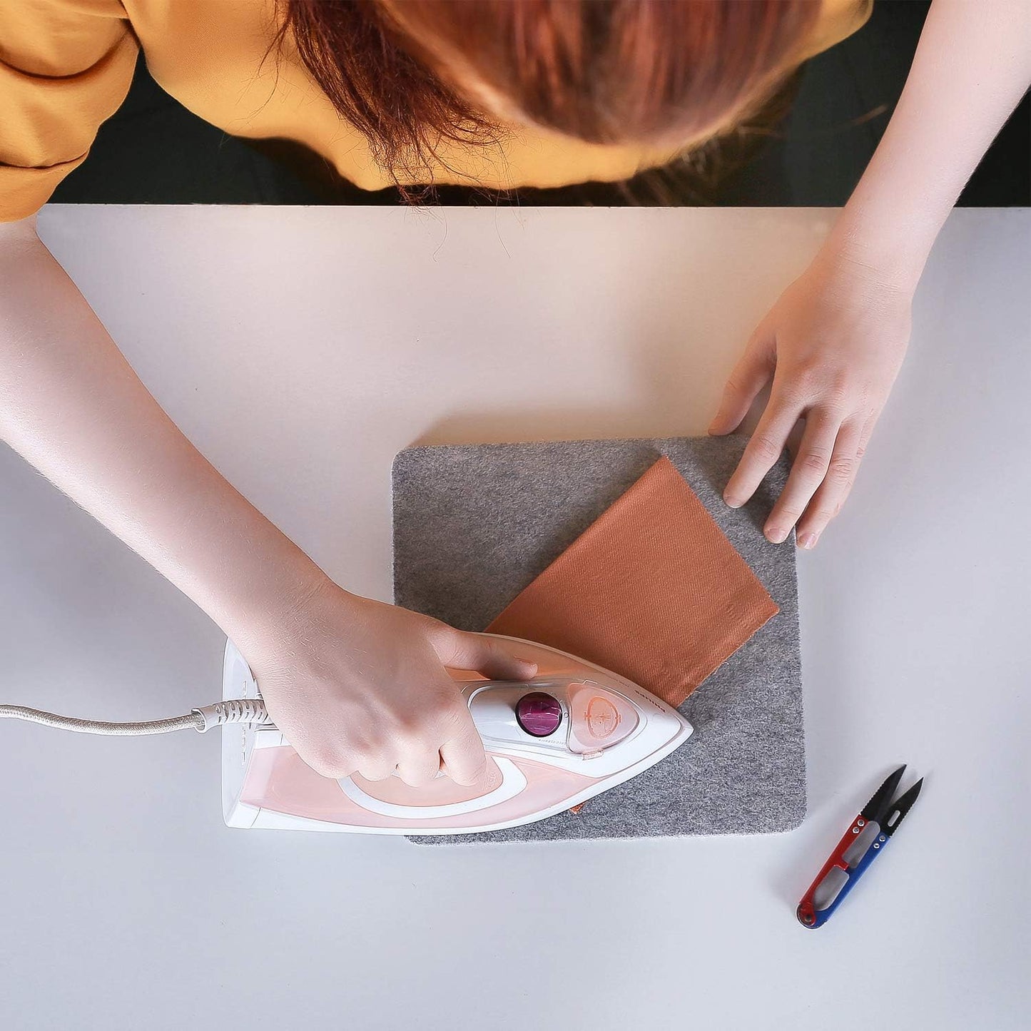 Wool Pressing Mat - 9" x 9" Quilting Ironing Pad - 100% New Zealand Felted Wool Iron Board for Quilters, Great for Quilting & Sewing Projects by Savina