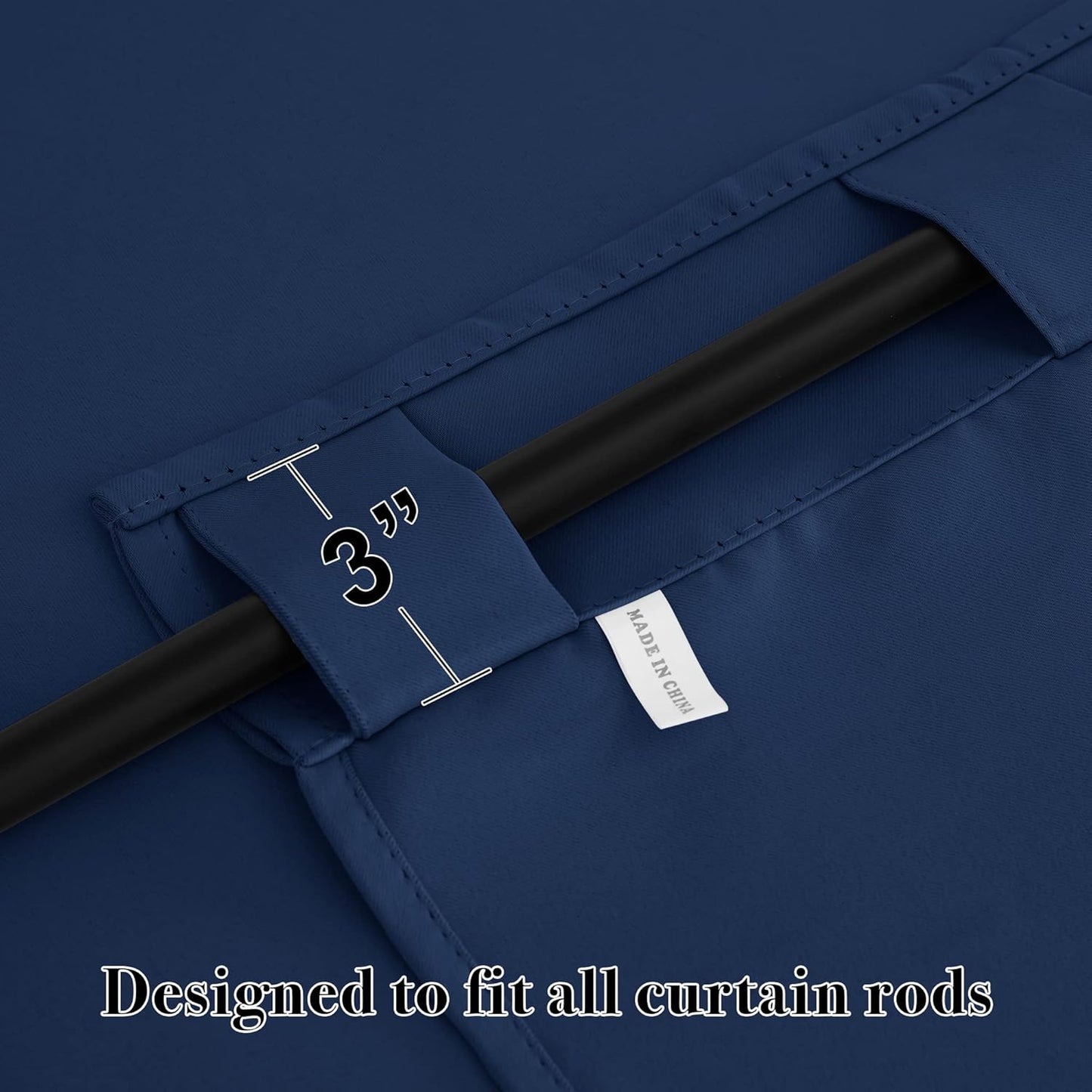 RYB HOME Bathroom Curtains Blackout - Thermal Insulating Privacy Small Window Curtains Short for Bedroom Basement Kitchen Kids Nursery Cabinet, Wide 42 x Long 30 inches, 2 Panels, Navy Blue