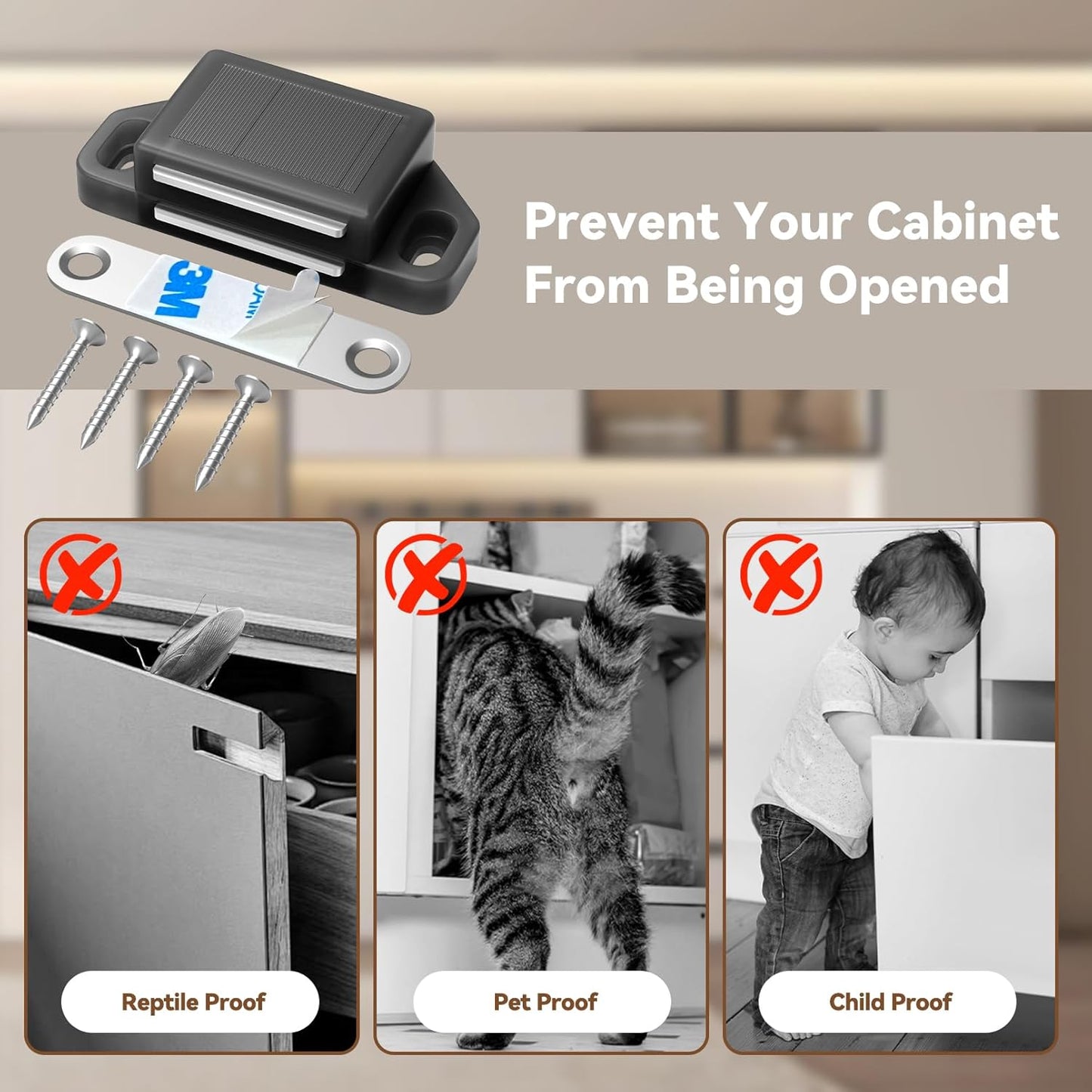 Cabinet Magnetic Catch Door Latch 30LB for Kitchen Drawer Magnets to Stay Closed Magnetic Catch