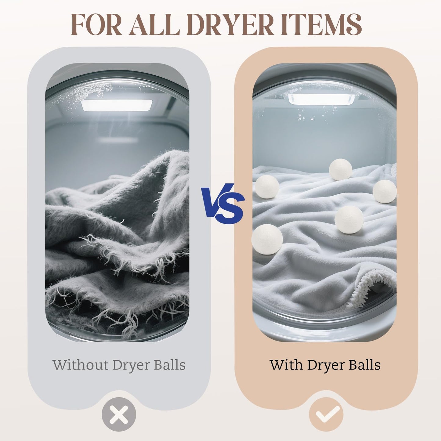 Wool Dryer Balls, New Zealand Dryer Balls Laundry Reusable Reduce Static Cling, Dryer Ball to