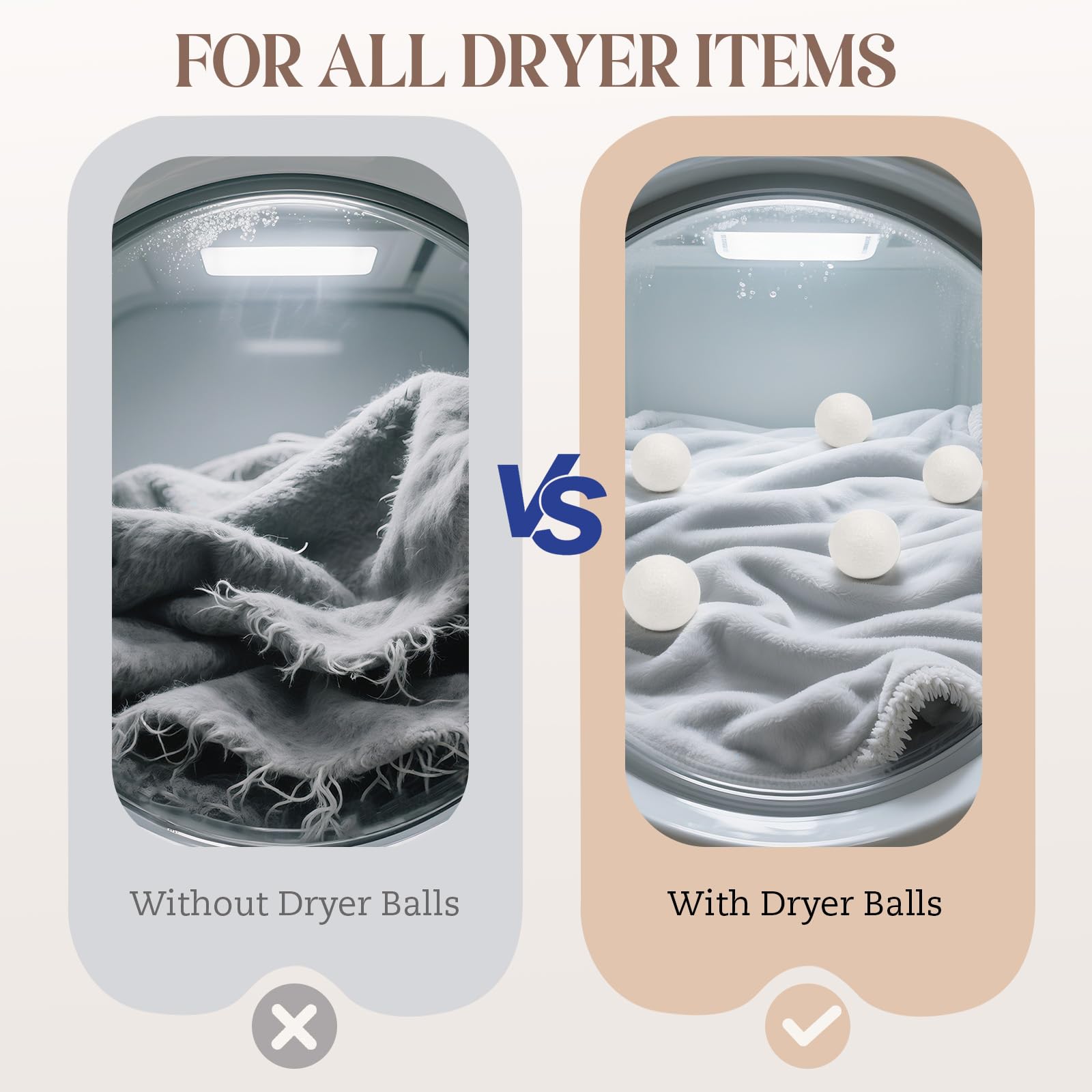 Wool Dryer Balls, New Zealand Dryer Balls Laundry Reusable Reduce Static Cling, Dryer Ball to