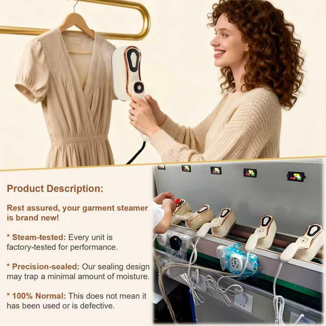 Portable Steam Iron for Clothes for Travel & Home, Handheld Garment Steamer & Iron 2 in 1 Wrinkle Remover, Travel Size with 4 Modes, LCD, Ceramic Soleplate,218mL,15-Second Heat, 110V-120V