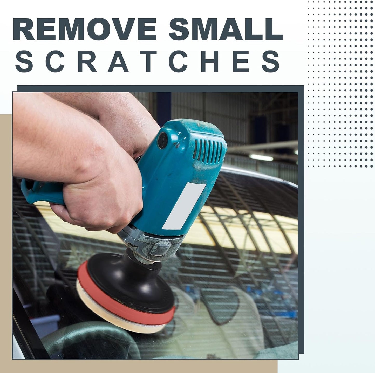 55 Pcs Glass Polishing Kit Windshield Scratch Repair Kit Car Windscreen Glass Scratch Remover 120g Cerium Oxide Powder Wheels Polish Pads Sandpaper Window Repair Tool for Car Windscreen