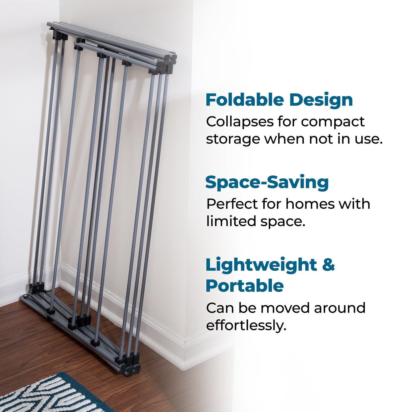 Honey-Can-Do Oversized Collapsible Clothes Drying Rack, 35", 50 lb, Grey