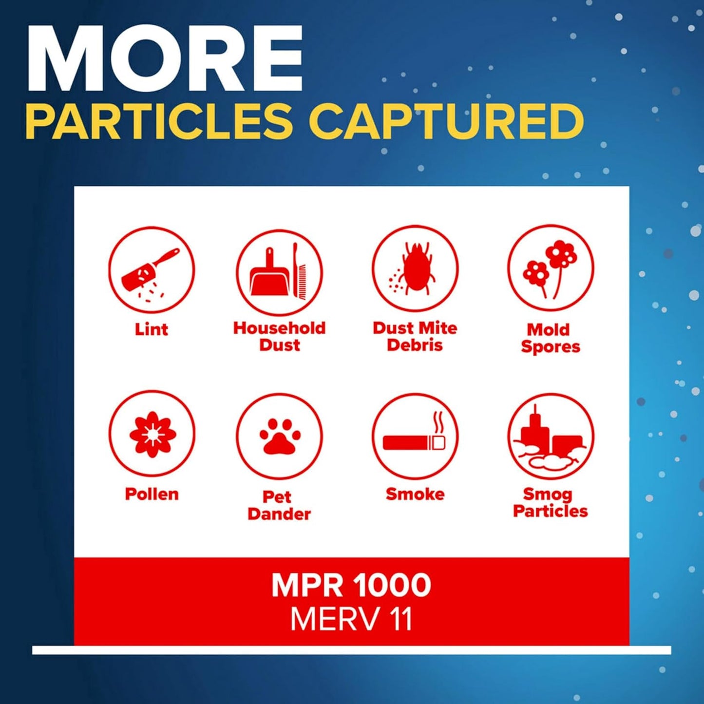 Filtrete 18x18x1 AC Furnace Air Filter, MERV 11, MPR 1000, Micro Allergen Defense, 3-Month Pleated 1-Inch Electrostatic Air Cleaning Filter, 6 Pack (Actual Size 17.81x17.81x0.81 in)