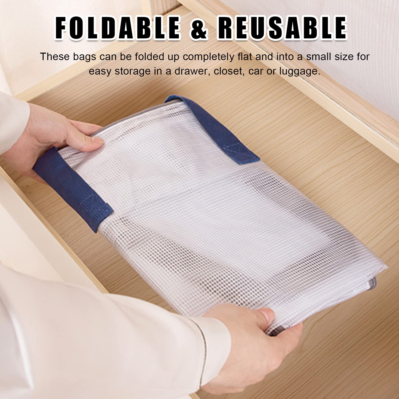 Ineetatu Clear Storage Bags with Zipper, 75L Extra Large Capacity - Closet, Underbed Storage