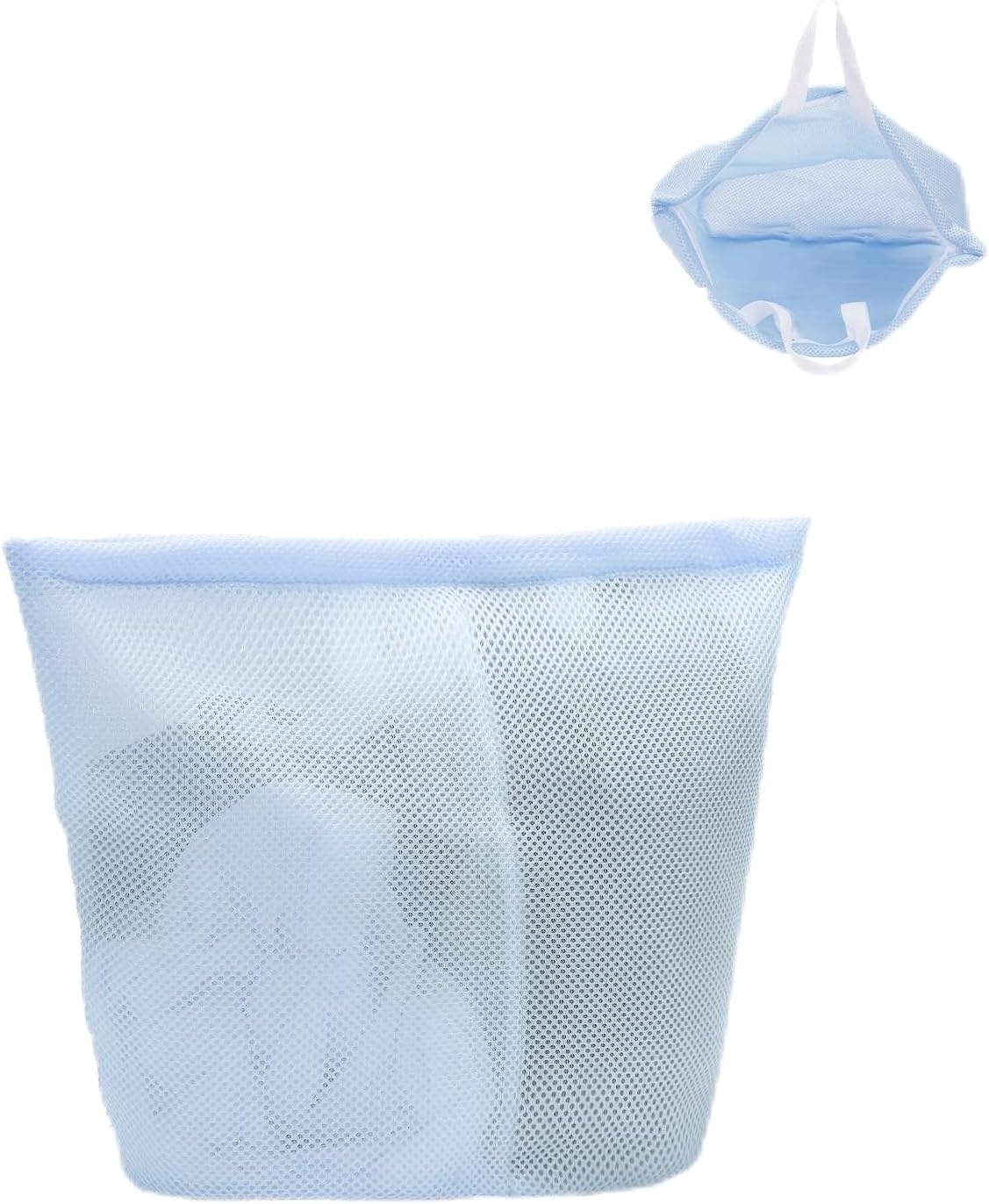laundry bag with handles mesh laundry bags washing machine laundry totes travel storage and sorting bag for Clothes laundry bag for delicates (Blue)