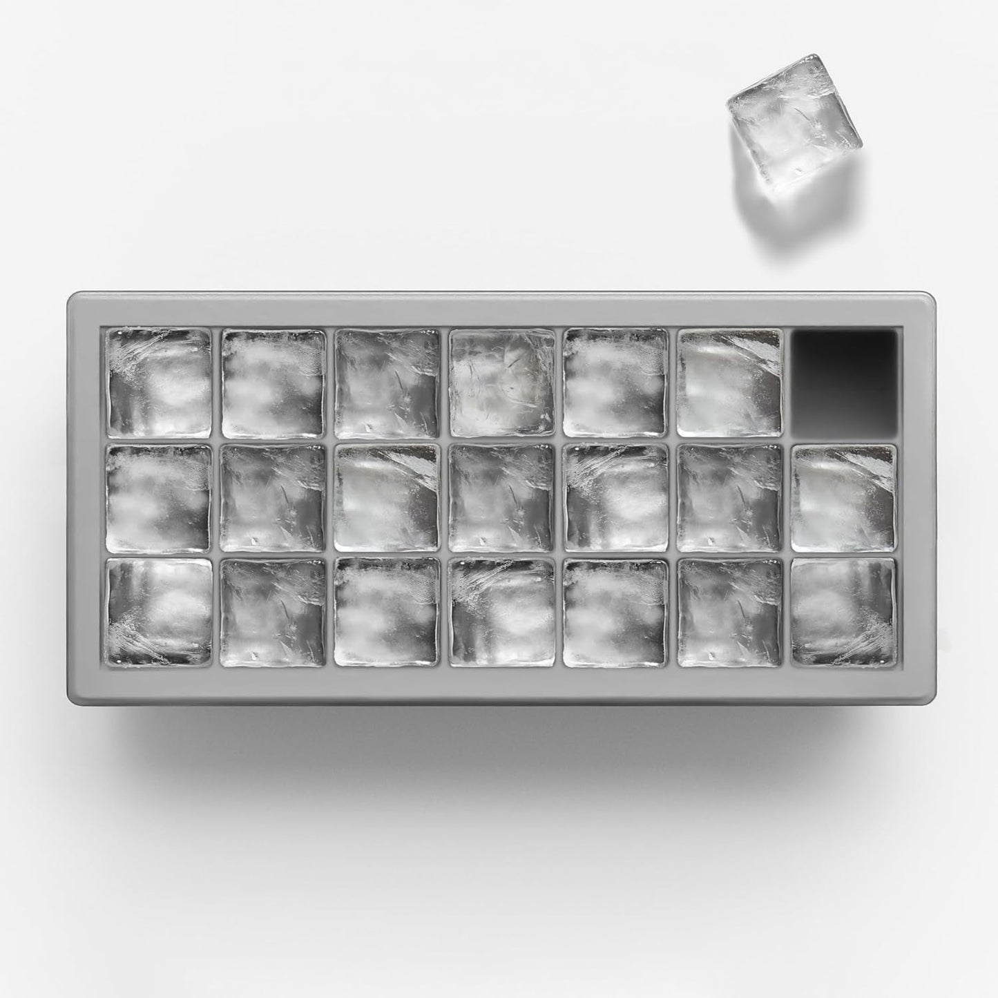 glacio Ice Cube Tray – Small Silicone Molds with Lids, BPA-Free and Flexible for Cocktails and Beverages – Set of 2