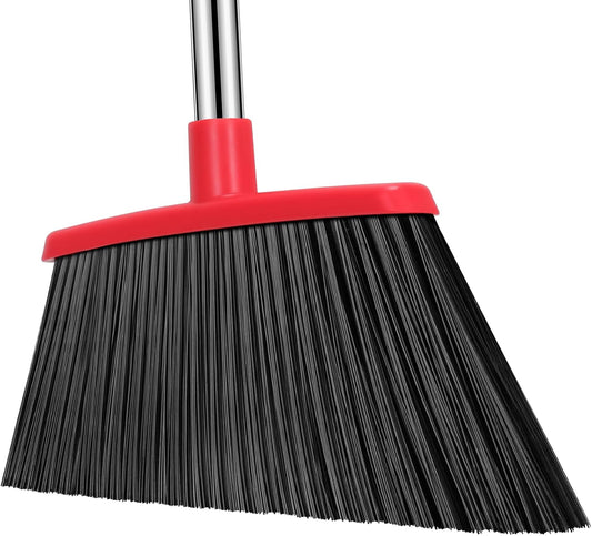 Heavy Duty Broom, 55 Inch Long Handle Outdoor Large Angle Brooms, Commercial Broom for Sweeping