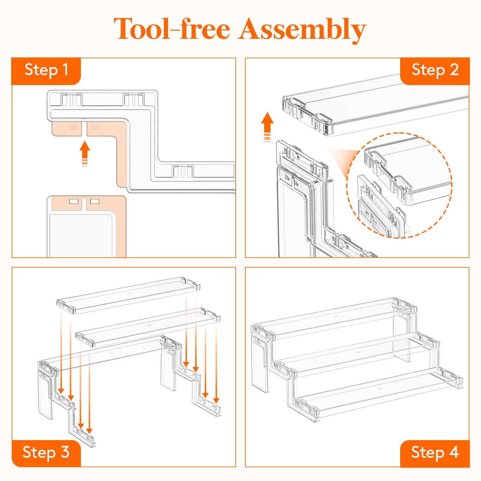 Lifewit 12″ Spice Rack, Perfume Cologne Stand,Tool-Free Assembly, 1 Pcs