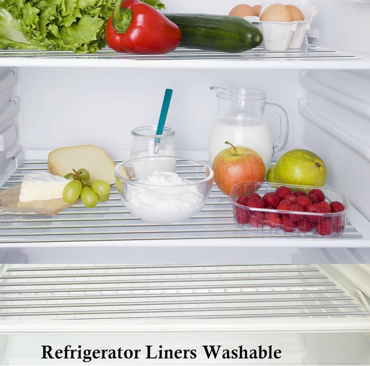 Shelf Liners for Kitchen Cabinets Non Adhesive Cabinet Drawer Liners Non Slip Waterproof 15 Inch Wide X 20 Ft Closet Wire Pantry Shelf Liner Cupboard Fridge Liners Mat for Bathroom Drawer