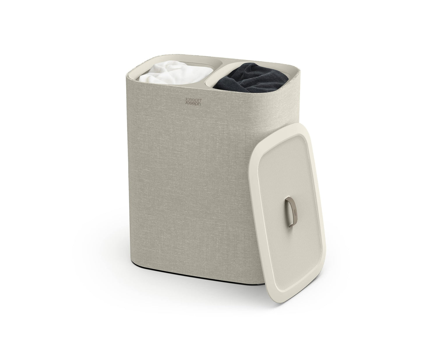 Joseph Joseph Tota 90 liter/23.8 gallon Laundry Hamper Separation Basket with lid, 2 Removable