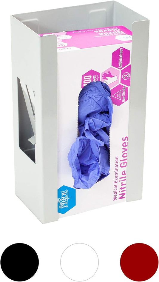 EHOMEA2Z Magnetic Glove Holder,Glove Box Holder,Glove Dispenser,Durable Coated Steel,Space Saving Design for Work,Shop, Garage,Medical Office,Laundry Room,Kitchen,Hospital,Fridge,Wall Mount (White)