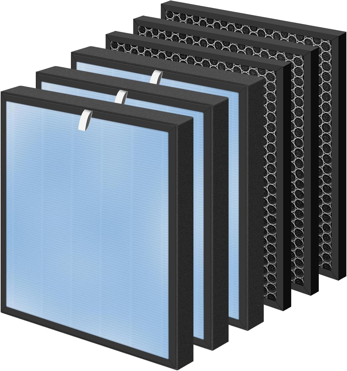 HSP001 True HEPA Filter Replacements for Air Purifier Filters HSP001,4 in 2 H13 True HEPA Filter with Activated Carbon Pre-Filter,3 Pack