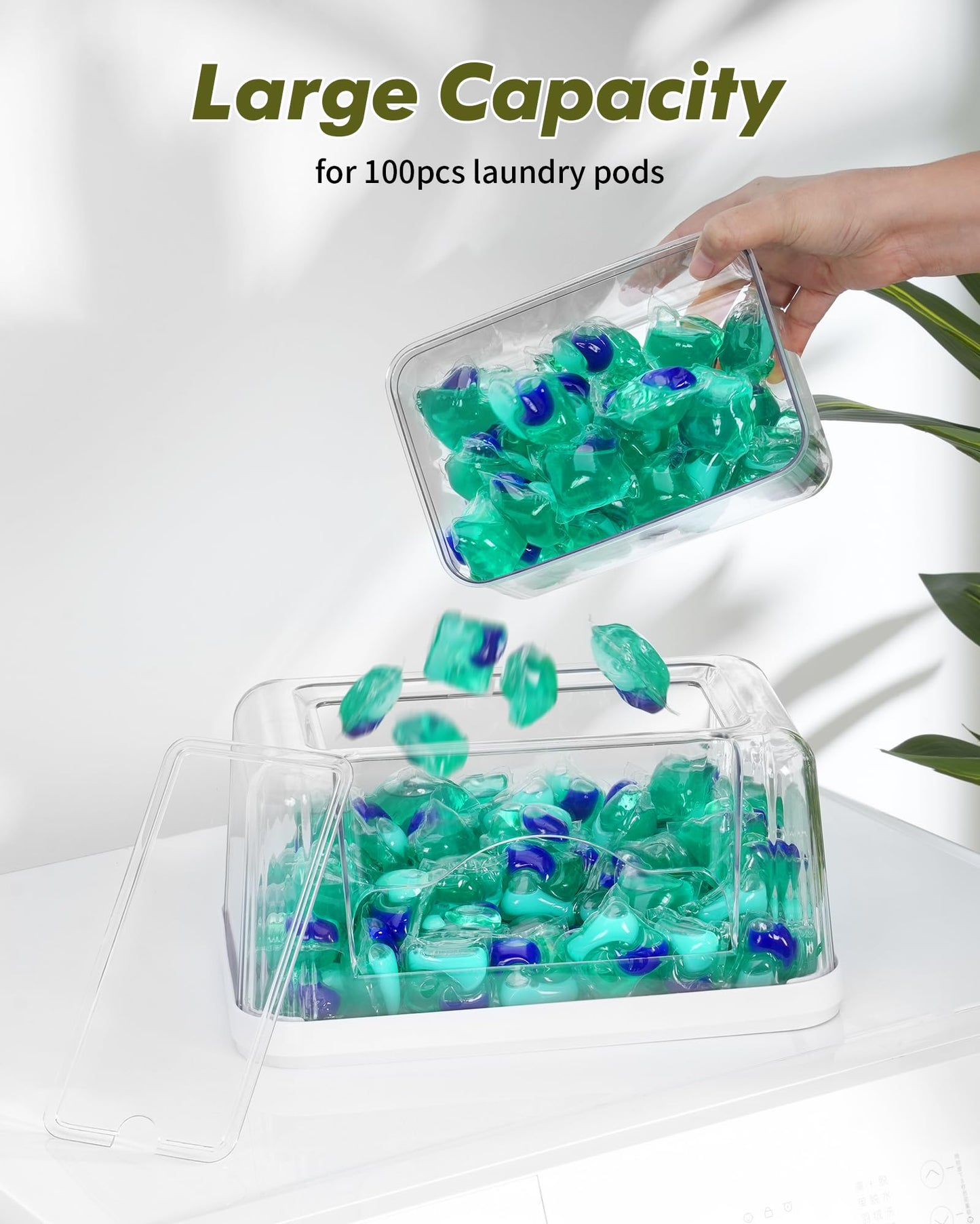 iCASA Trash Bag Dispenser Dishwasher Pods Container Under Sink Organizer