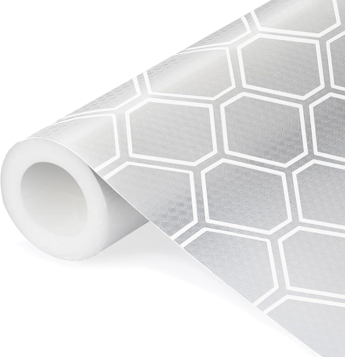 Shelf Liner, Refragerator Drawer Liners for Kitchen Cabinets, Waterproof Bathroom Sink Mat No Slip Cupboard Liners Non Adhesive Fridge Liner Roll - Clear 17.5"×197"