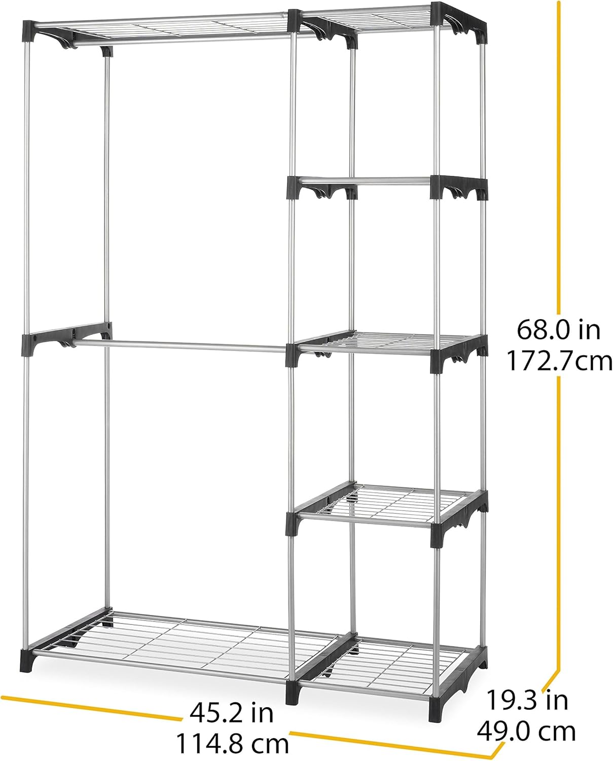 Whitmor Modern Industrial Wardrobe