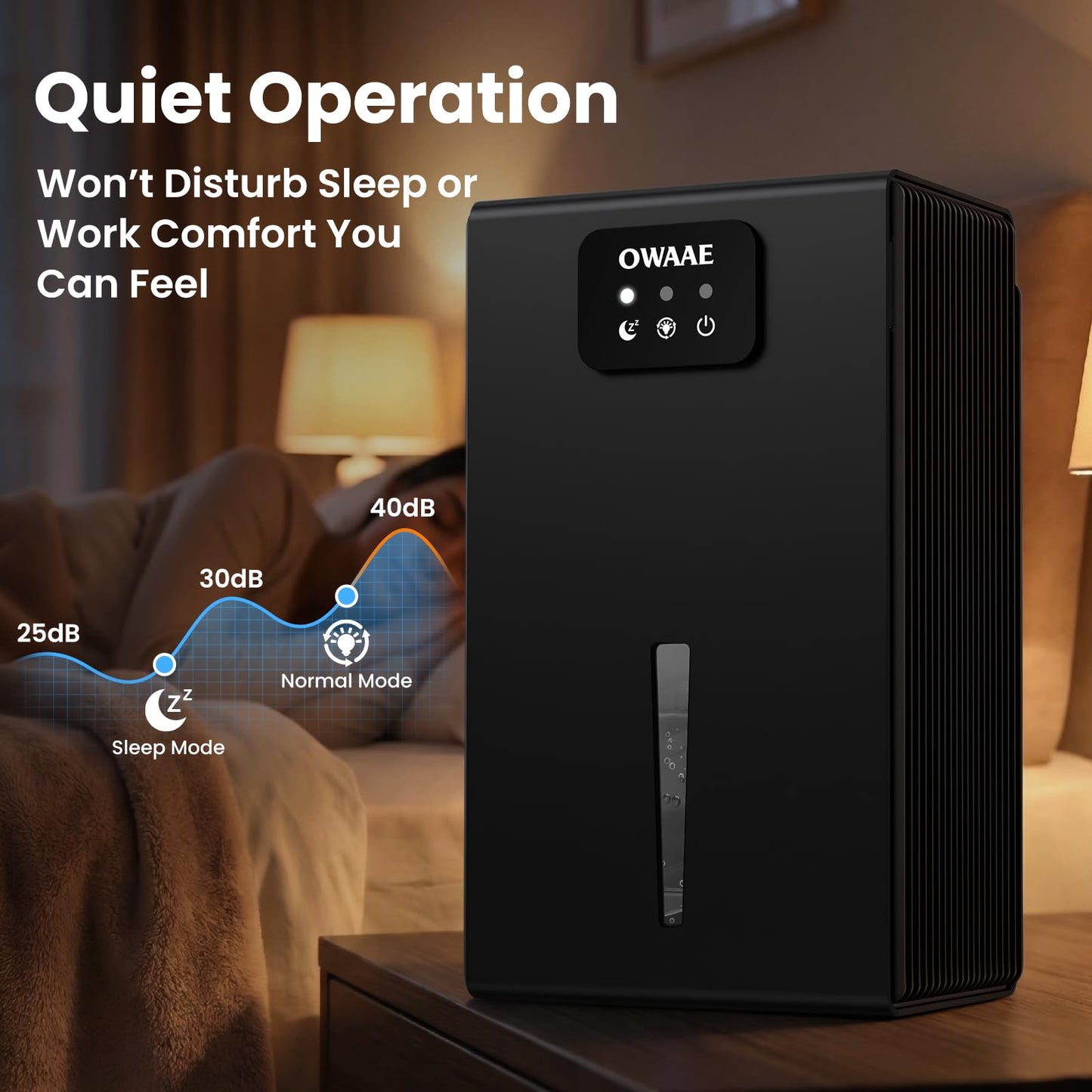 OWAAE Dehumidifier for Home with Auto Shutoff Sleep Mode, 1000 Sq Ft