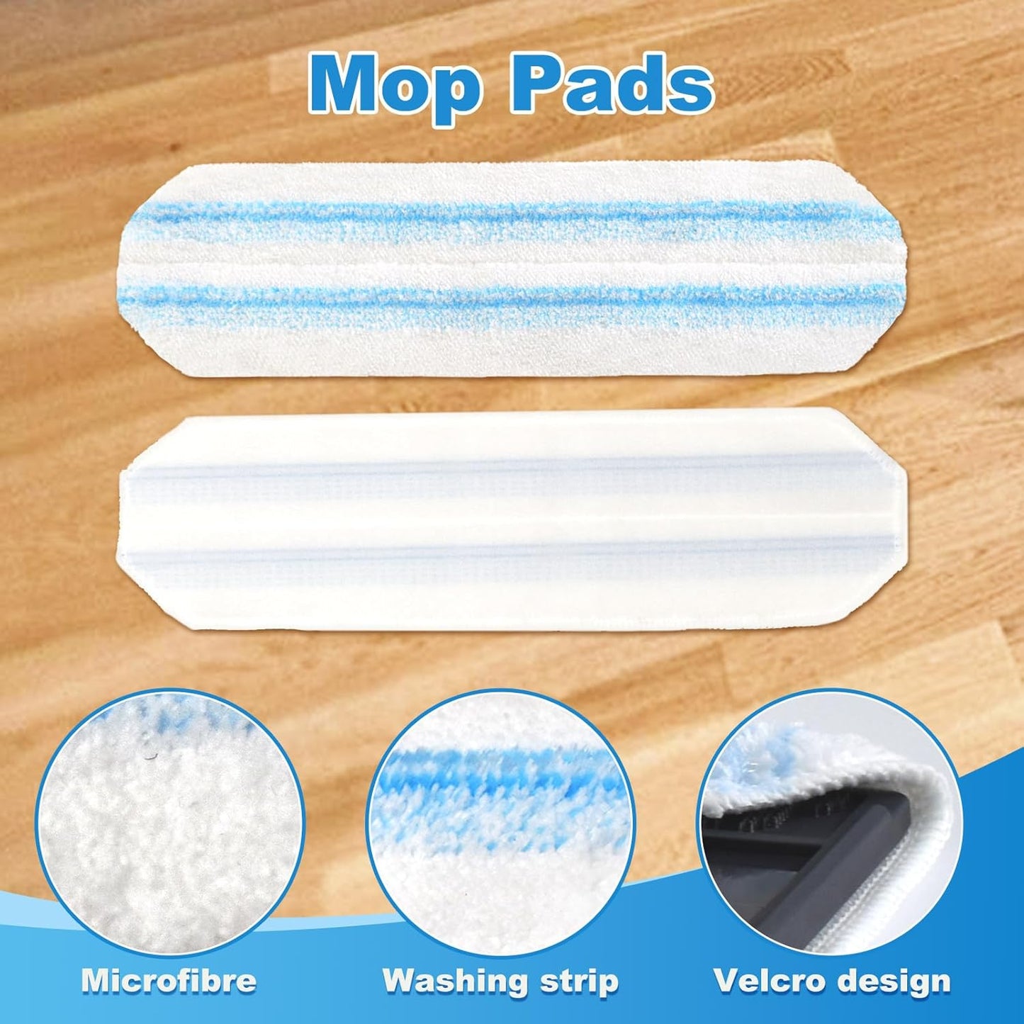 3PCS Replacement Mop Pads for O-Cedar H2prO Flat Mop System,Microfiber Mop Pad Easy Clean for All Hard Floors,Reusable & Machine Washable