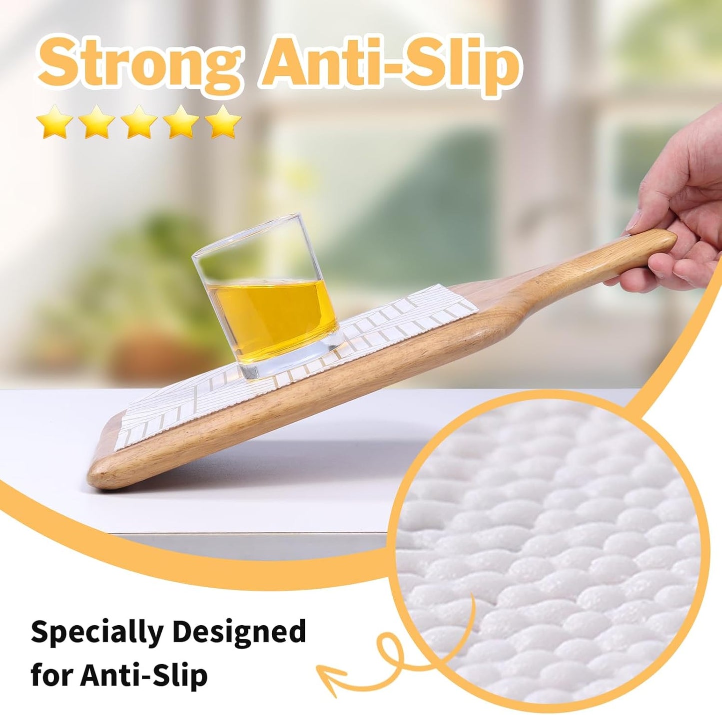 Shelf Liners for Kitchen Cabinets Non Adhesive Shelf Liner Paper Non-Slip Thickened Drawer Liner Easy to Clean for Tool Box Refrigerator with Knife and Tape Measure, Gold Geometric, 17.3 x 354.3 in