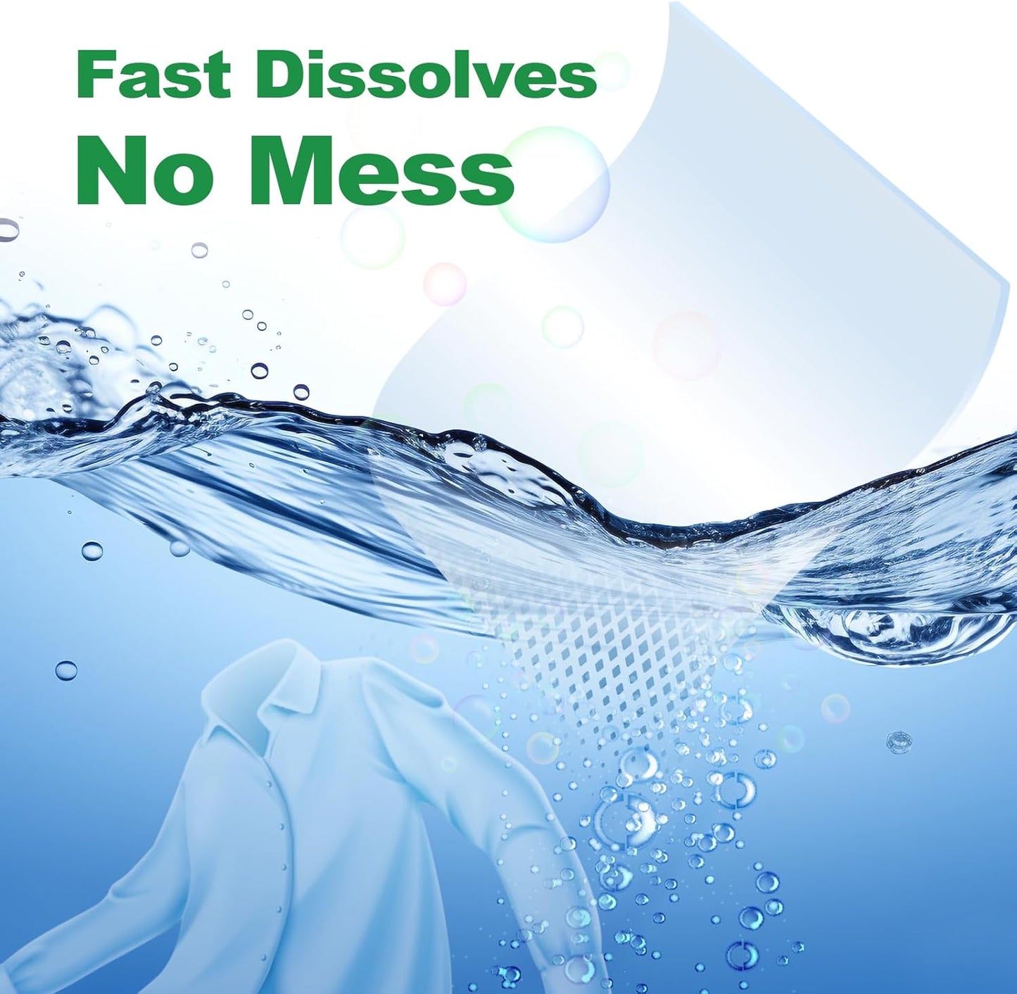 Laundry Detergent Sheet, Eco-Friendly & Hypoallergenic Wash Strips, Natural Ingredients, Ultra-Concentrated, Travel-Ready, No Plastic Jug- Fresh Scent, (120 Loads) 60 Sheets