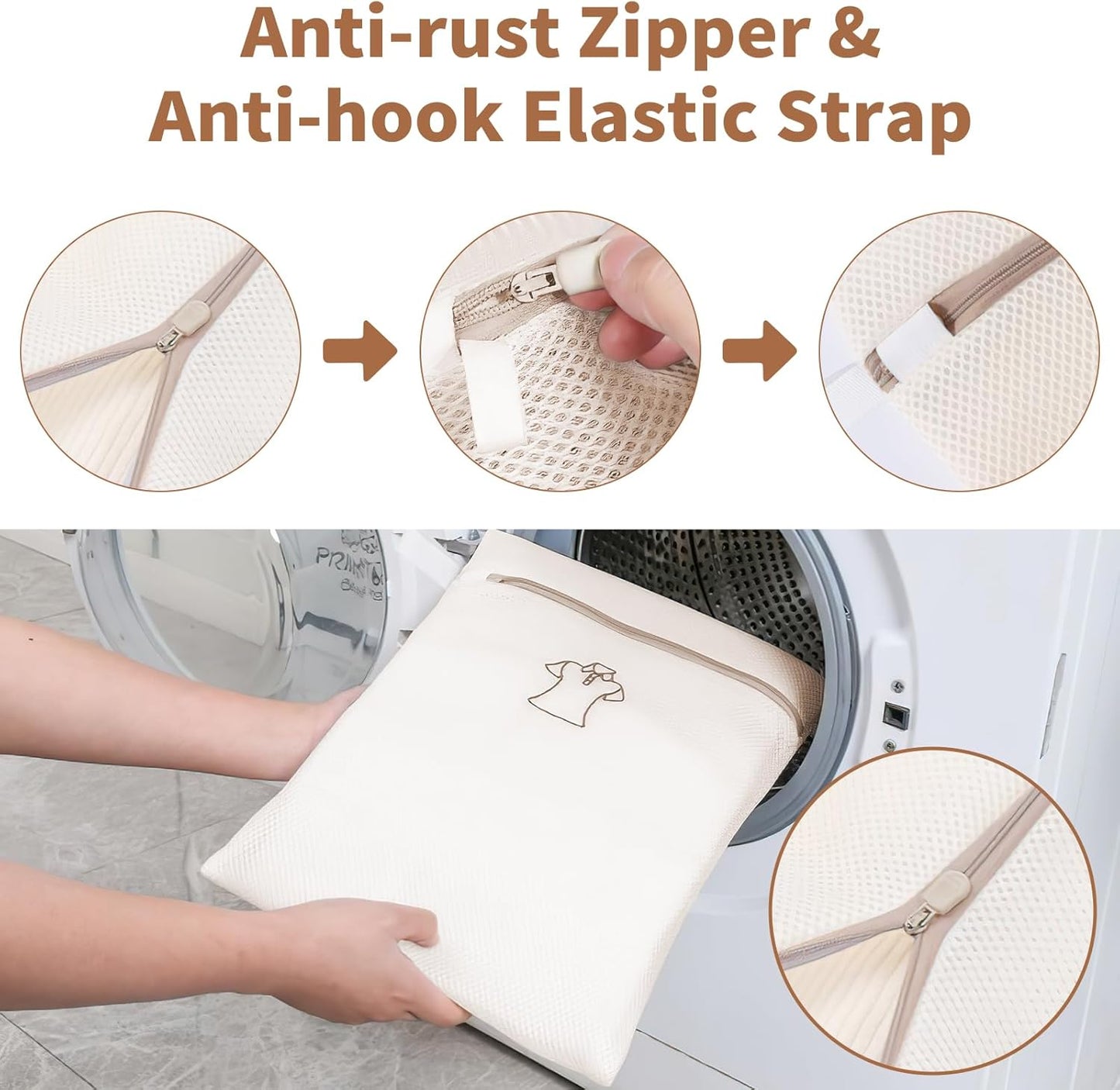 3 Pack Sock Laundry Bags by MDSXO- Small Durable Lingerie Delicates Bag for Washing Machine for Socks, Masks, Underwear [3 Pack]