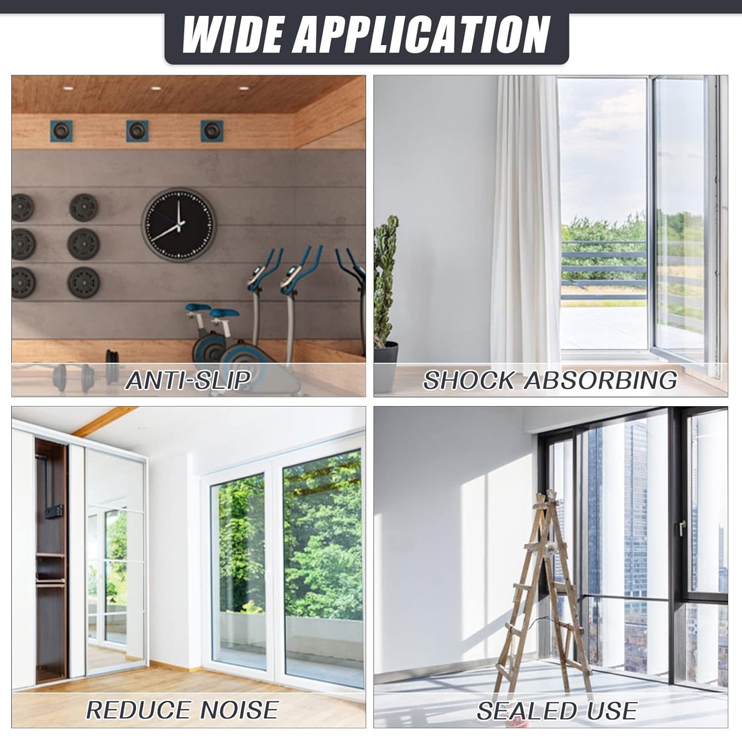 Adhesive Rubber Strips Neoprene Rubber Sheets, Rolls & Strips with Adhesive Backing Rubber Pads Self Stick Seal Rubber Gasket Adhesive Back for Matting Padding - 4" Wide x 1/16" Thick x 20' Long