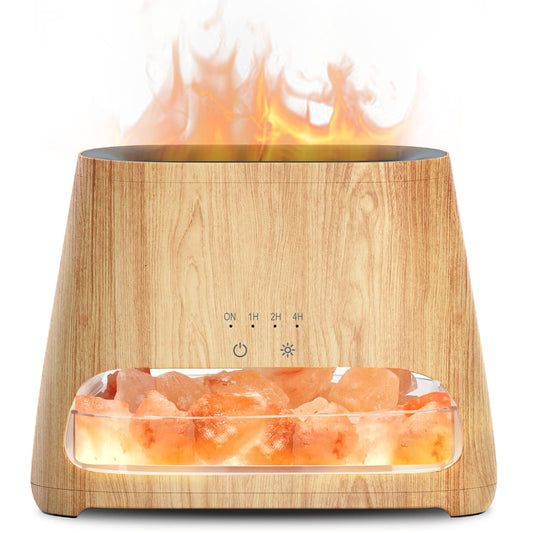 SALKING 2-in-1 Ultrasonic Essential Oil Diffuser & Himalayan Salt Lamp, Aromatherapy Diffuser Cool