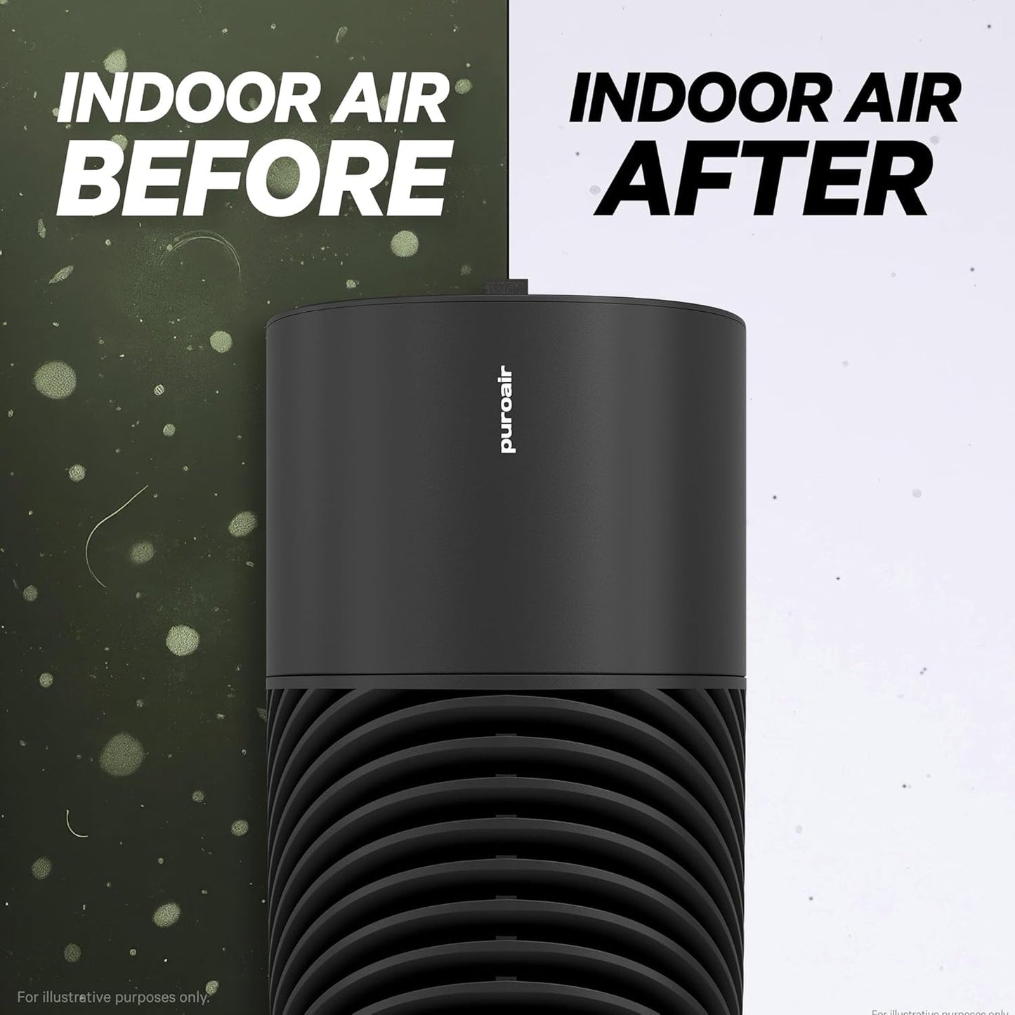 PuroAir 130i Smart Air Purifiers for Home Large Rooms - Covers Up To 600 Sq Ft - Filters Up To 99.9% of Pollutants, Smoke, Pollen, Dust - Quiet Air Filter - Air Purifiers for Bedroom (2 Pack)