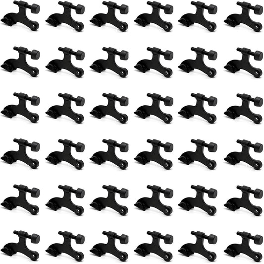 36Pack Hinge Pin Black Door Stopper, Adjustable Heavy Duty Hinge Pin Door Stop with Black Rubber