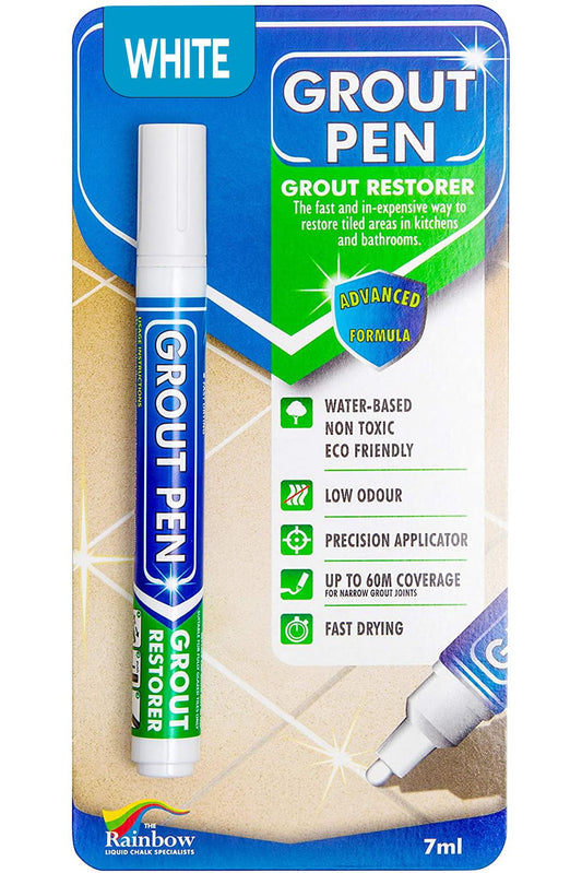 Grout Pen White Tile Paint Marker: Waterproof Grout Paint, Tile Grout Colorant and Sealer Pen