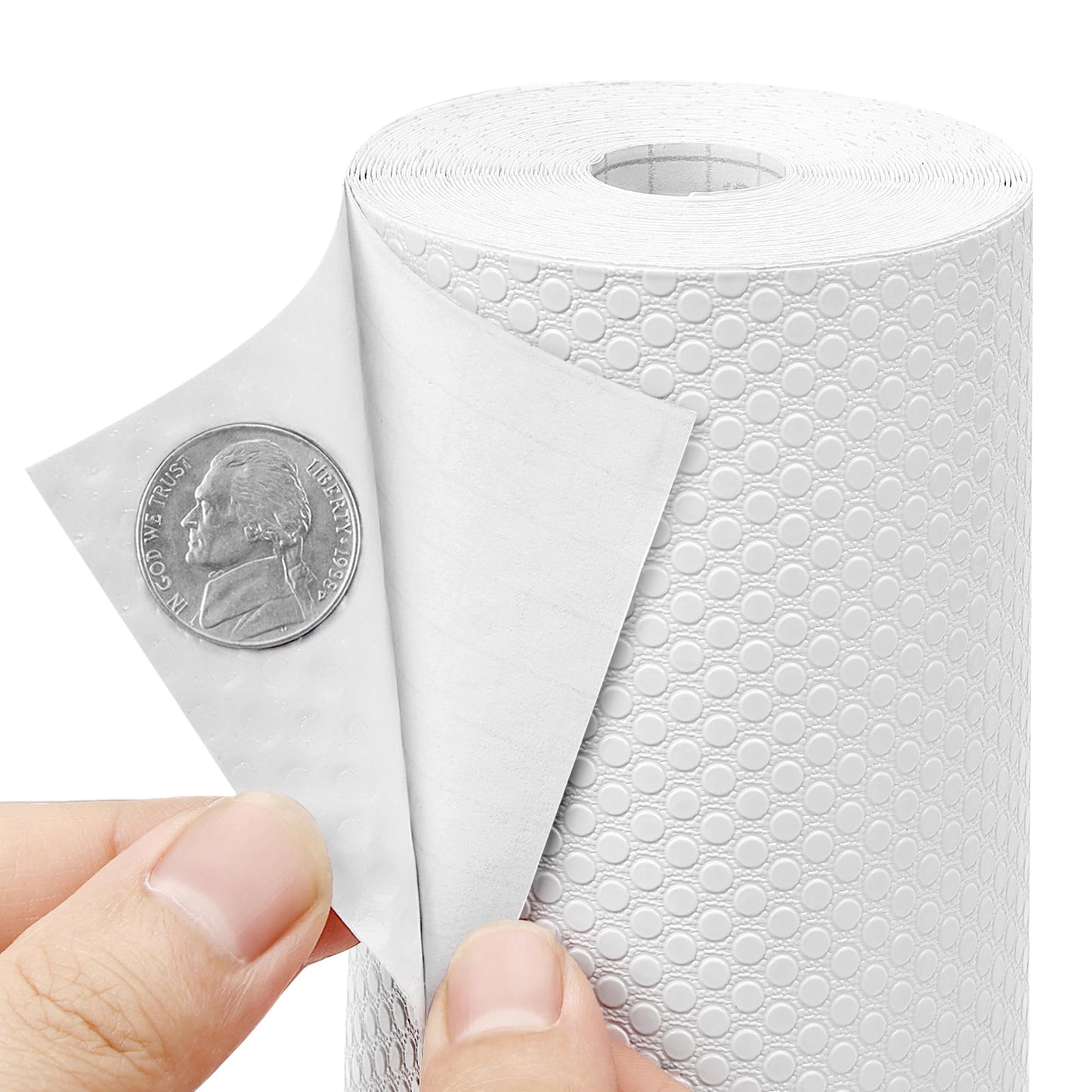 Cabinet Shelf Liner Peel and Stick: Self Adhesive Cabinets Paper - 15.7 in x 12 FT Non-Slip White