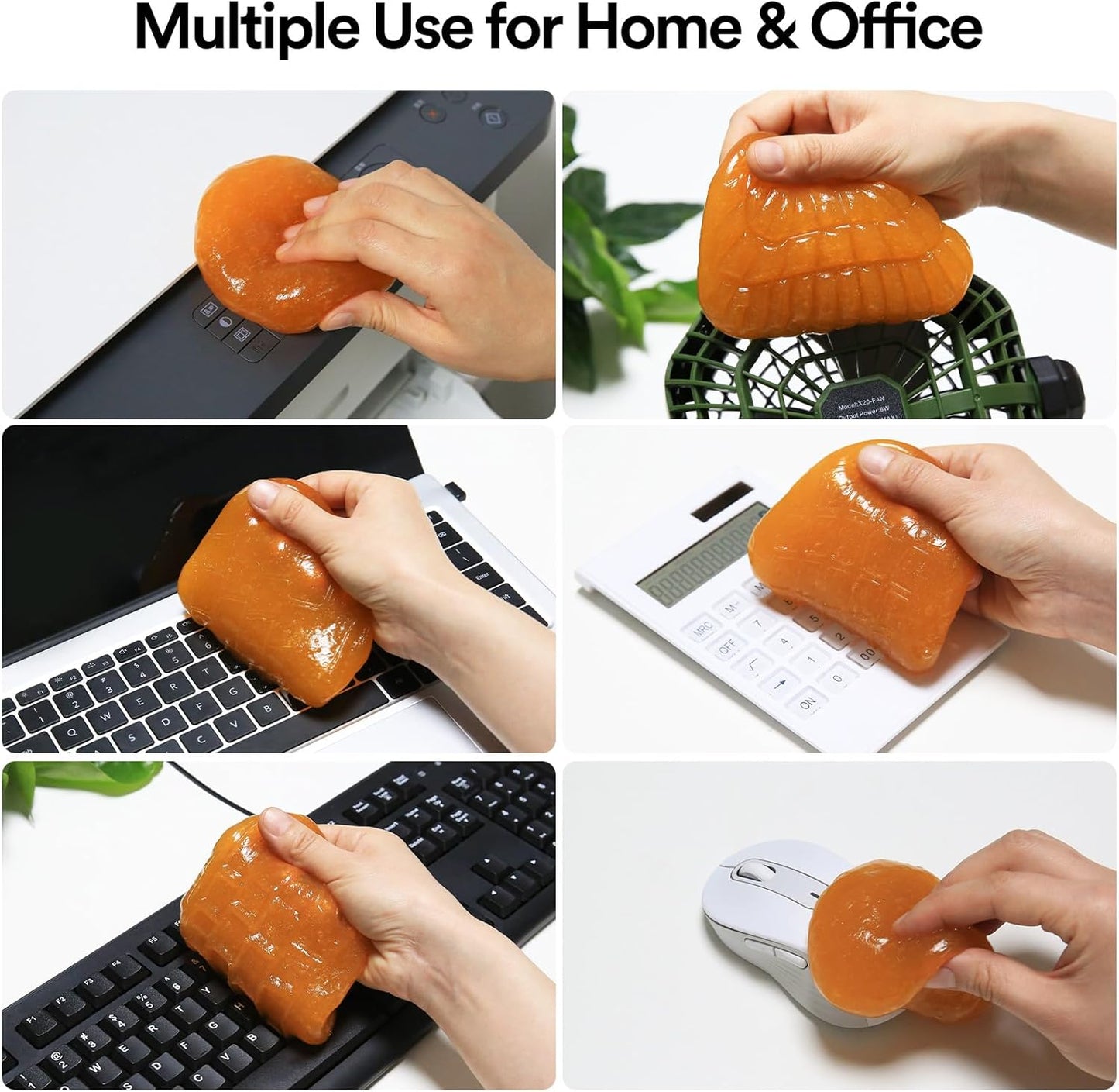 PULIDIKI Car Cleaning Gel for Car Detailing Putty Car Slime Cleaner Car Interior Cleaner Car Cleaning Supplies Auto Cleaning Kits Car Putty Car Accessories Blue Orange (2Pack)