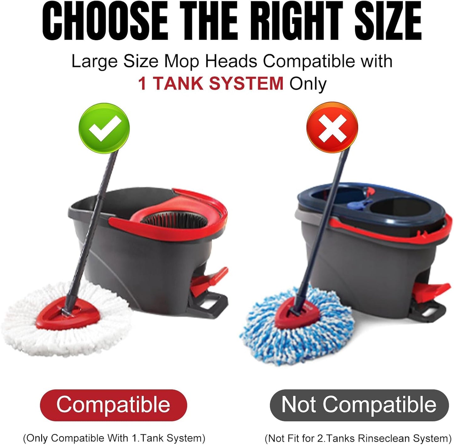 3Pcs Spin Mop Replacement Heads, White Large 360° Easy Wring Spin Mop Head 100% Microfiber Refill, Easy Cleaning Spin Mop Head, Deep Clean, Machine Washable for Easy House Cleaning Floor Mopping