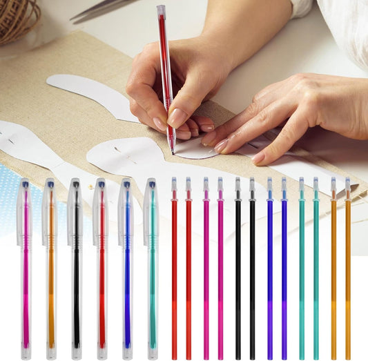 36pcs Heat Erasable Pens for Fabric, Assorted Colors, Fabric Pens for Sewing Erasable for Quilting