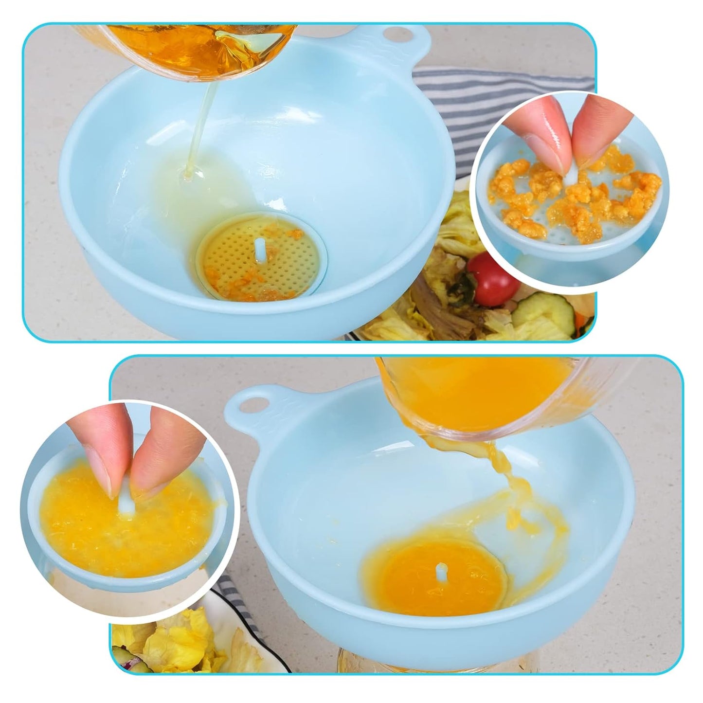 Wide Mouth Kitchen Funnel, Food Grade Plastic Cooking Canning Funnel with 4 Sizes Spouts for Filling Wide and Regular Mason Jars, Spray Dropper Oil Bottle Jug Spices Shampoo Sauce