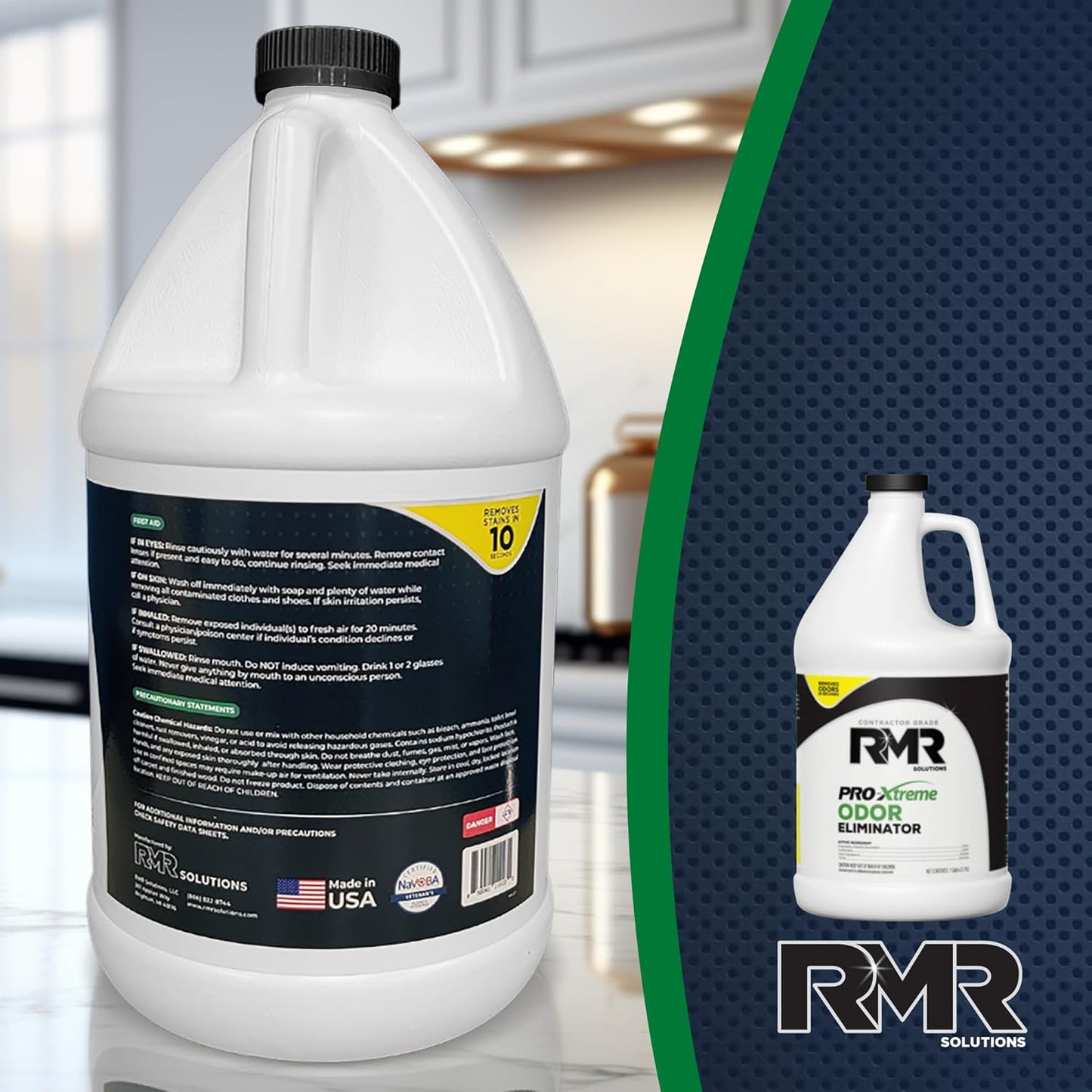 RMR PRO-Xtreme Odor Eliminator, Commercial-Strength Formula, Naturally Destroys Odors, Organic Solution, Tackles The Worst Odors, No Masking or Cover-Up Fragrances, Safe and Easy to Use, 1 Gallon