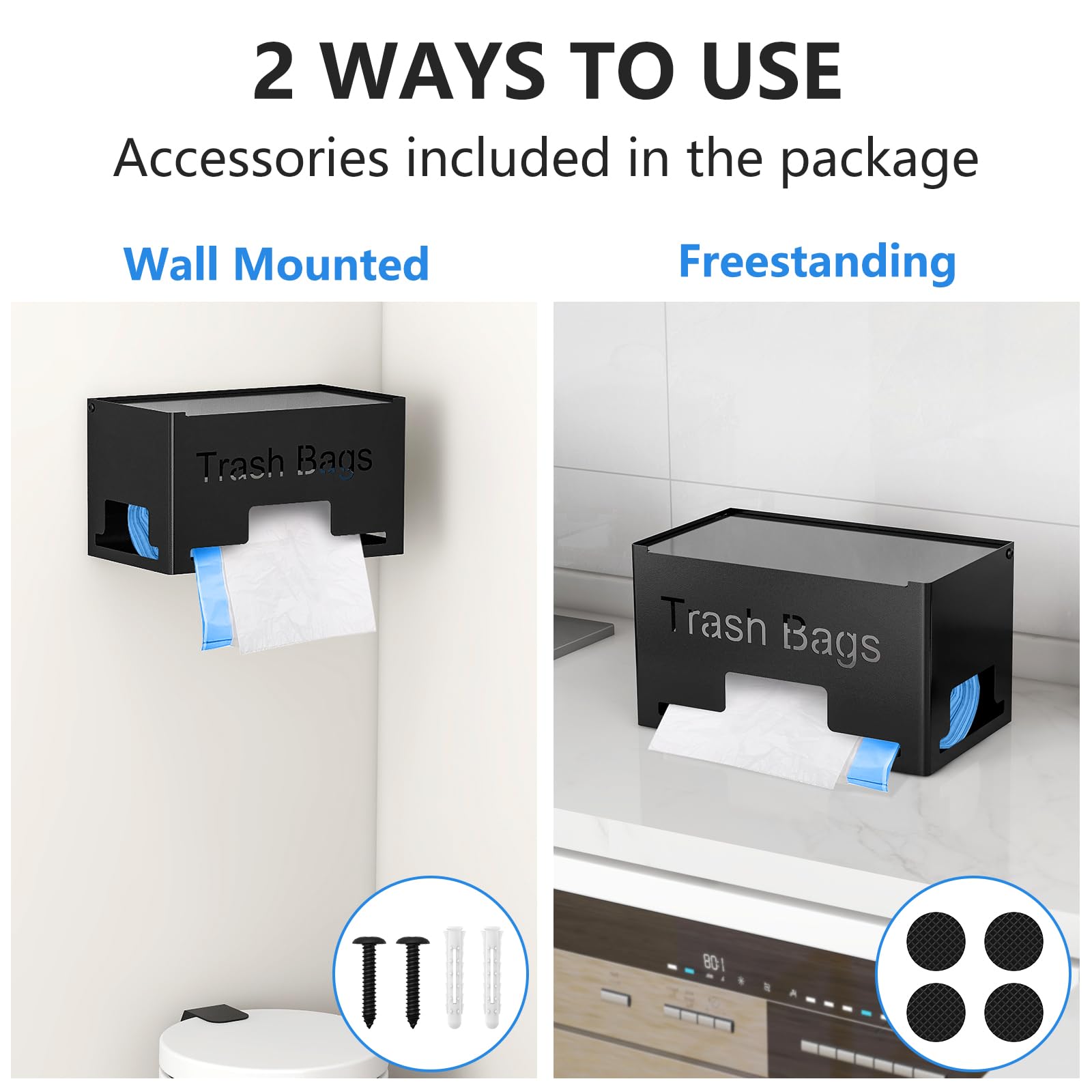 STWWO Large Trash Bag Holder Dispenser