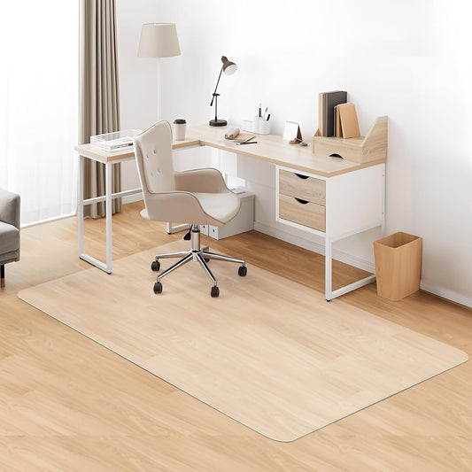 Kuyal Clear Chair mat for Hardwood Floor 46 x 72 inches Transparent Floor Mats Wood/Tile Protection