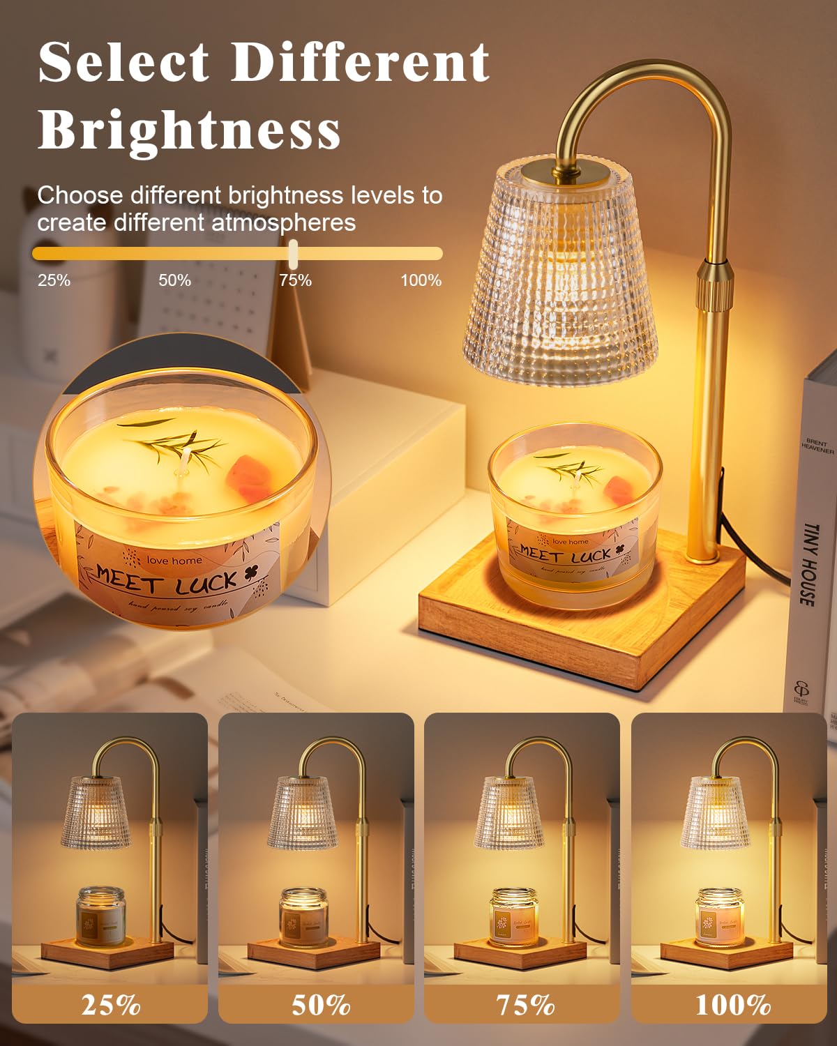 Hong-in Candle Warmer Lamp with Timer, House Warming Gifts New Home Decor