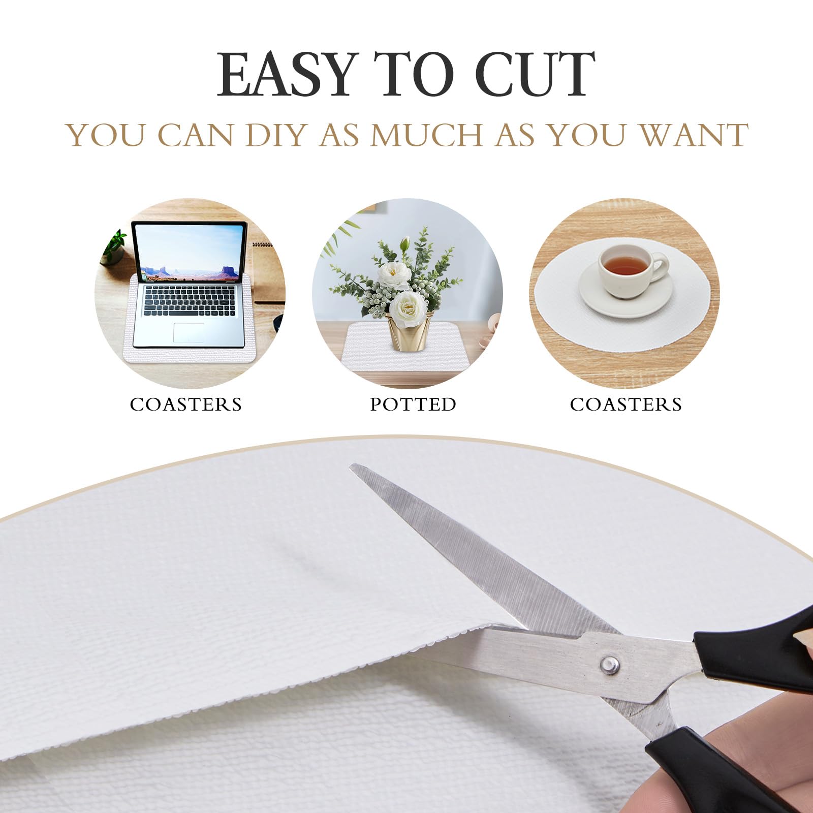 Beautysaid Shelf and Drawer Liner for Kitchen Cabinet Non Adhesive Non Slip