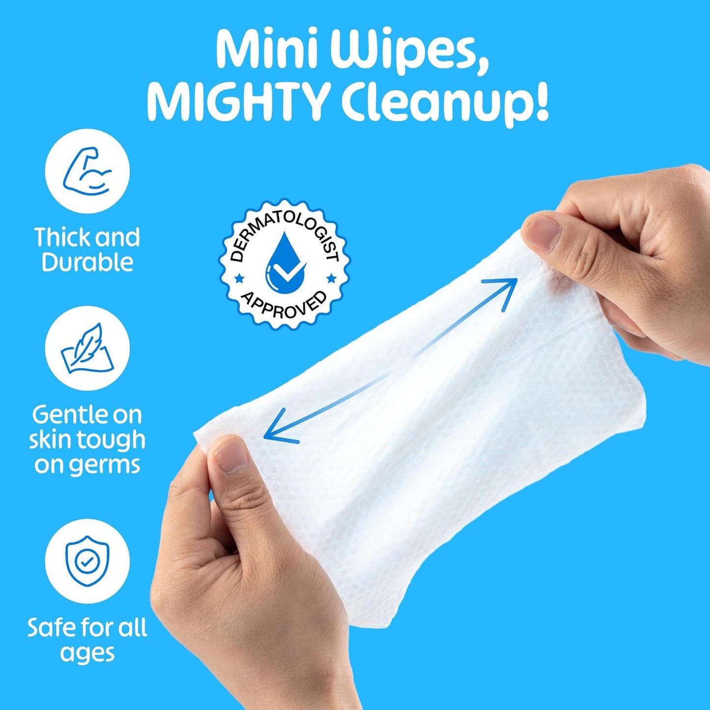 Fomin Mini Hand Sanitizer Wipes 30 Pack (8 Count) - Fragrance Free Mini Wet Wipe - pH Balanced, Biodegradable, Antibacterial On The Go Hand Sanitizing Wipes - Hypoallergenic, Plant-Based Travel Wipe