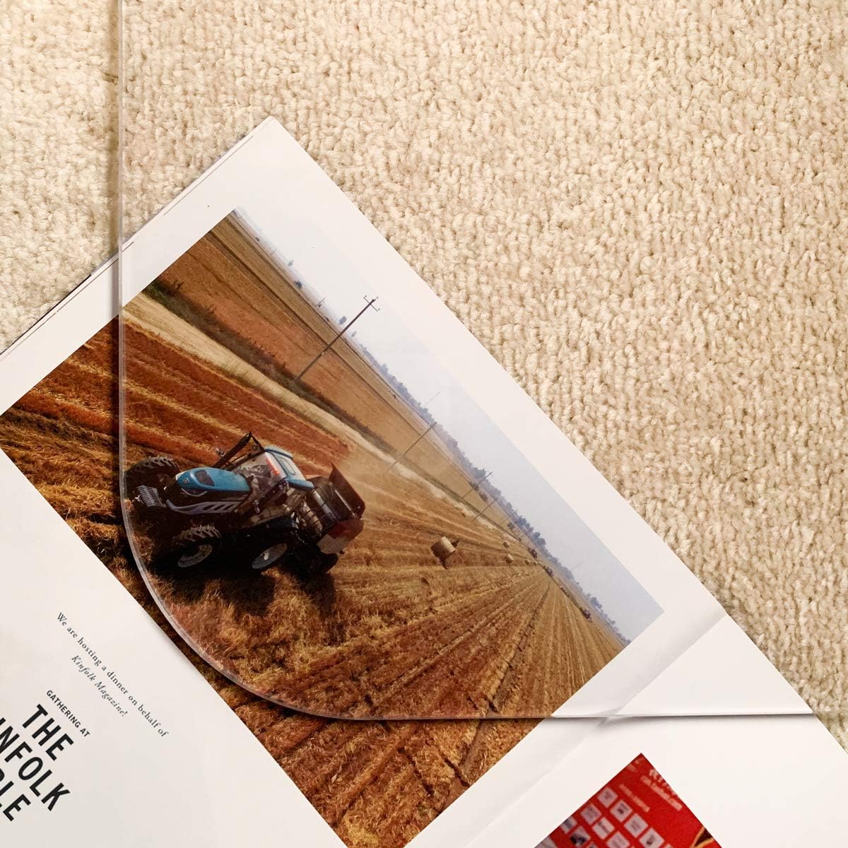 3Pack Crystal Clear 1/5" Thick 47" x 35" Heavy Duty Hard Chair Mat, Can be Used on Carpet or Hard Floor