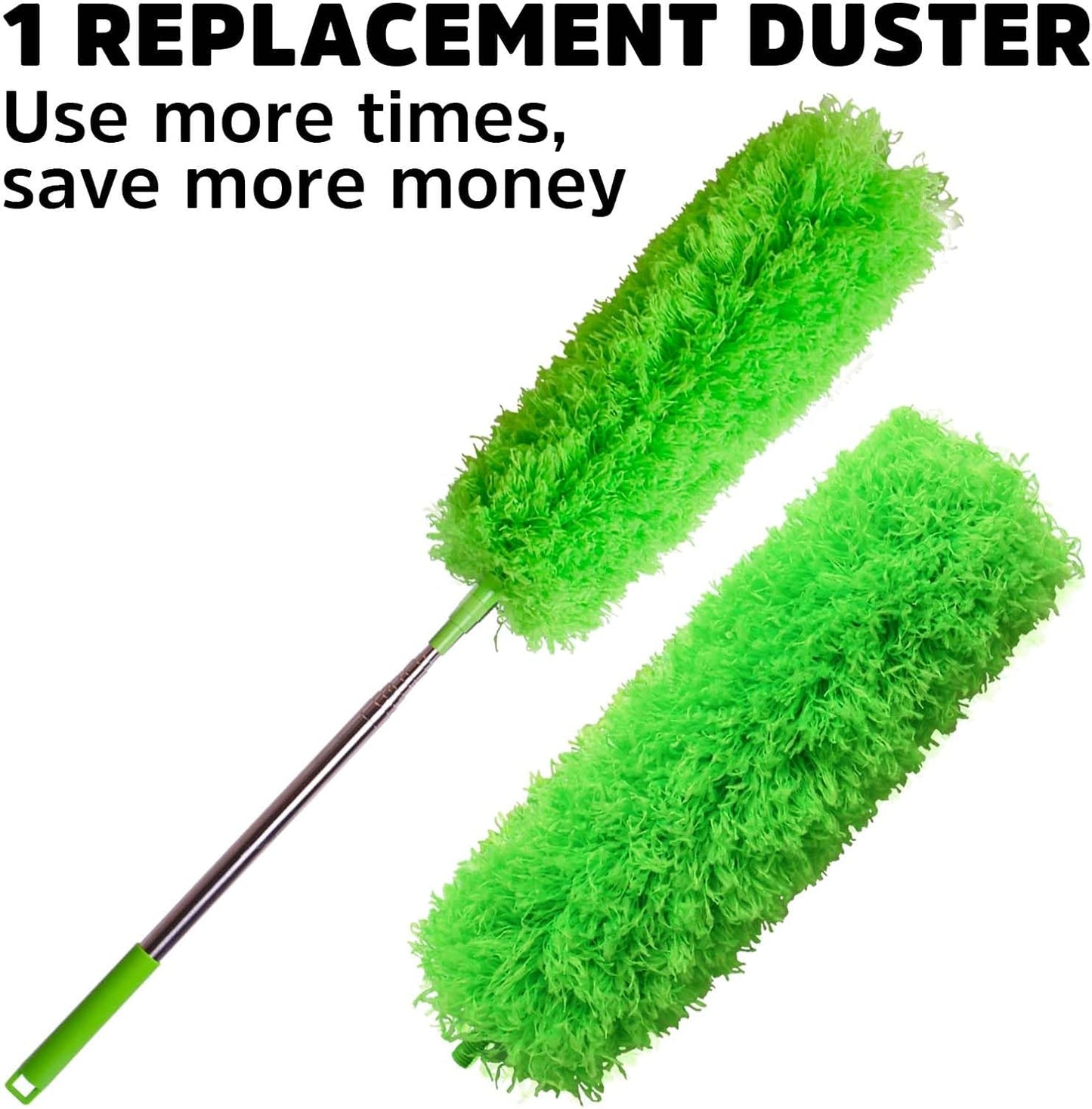 Ceiling Fan Cleaner Duster, Bafezoze Extendable Long Duster for High Ceilings, Telescoping Tall Extension Pole Green
