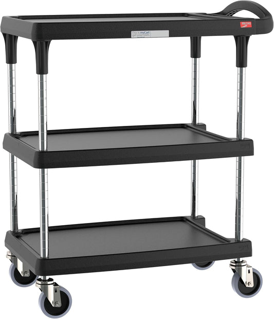 Metro myCart Plus Utility Cart - Choose-Your-Height Adjustable Heavy Duty Rolling Cart for Home