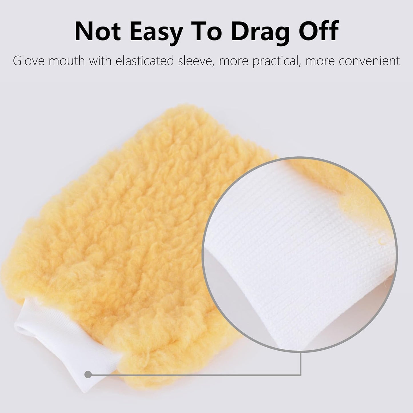 Quanzhou Chenchenchen E-Commerce Co.,Ltd Car Wash Mitt, House Cleaning Glove, Home Dusting Cloth Imitation Wool Gloves 2 pcs Yellow